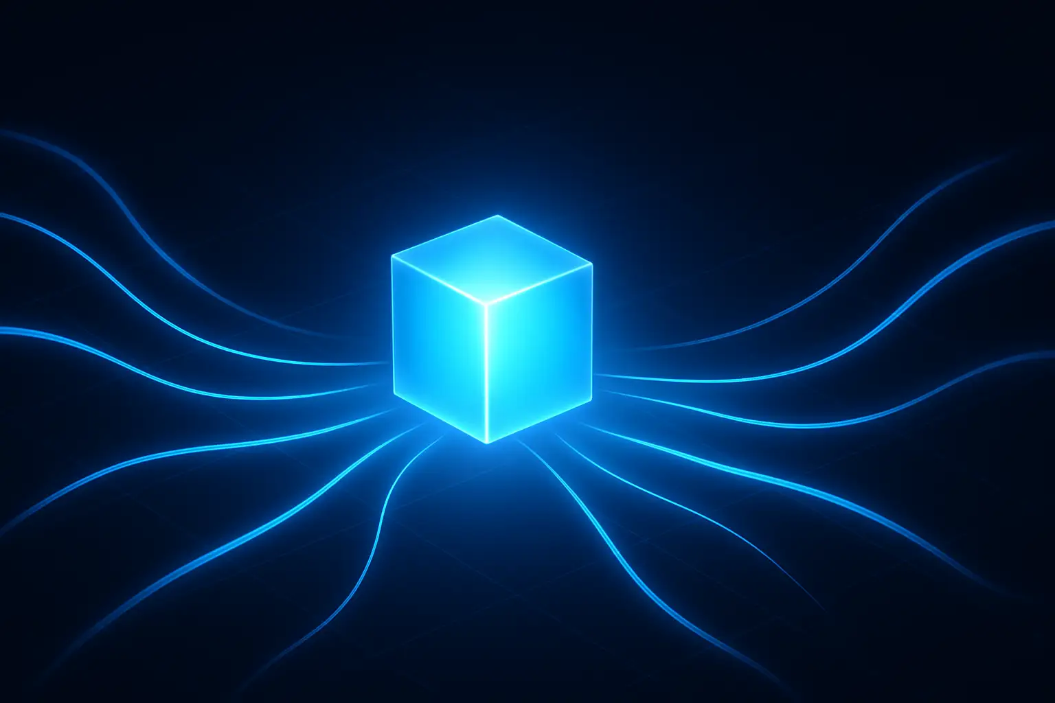 Abstract visualization of money flowing out of a digital currency fund represented by glowing data streams