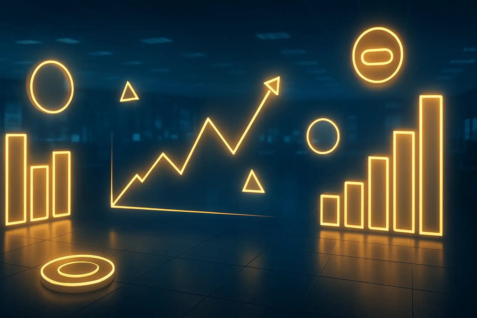 Abstract representation of cryptocurrency derivatives trading on a regulated exchange