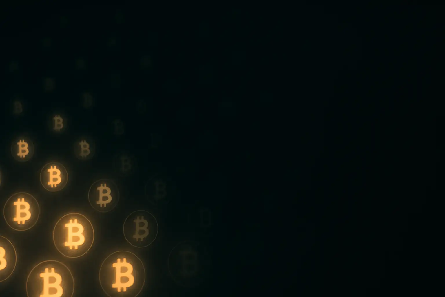 Abstract digital tokens dissolving and fading against a dark background representing crypto project failures