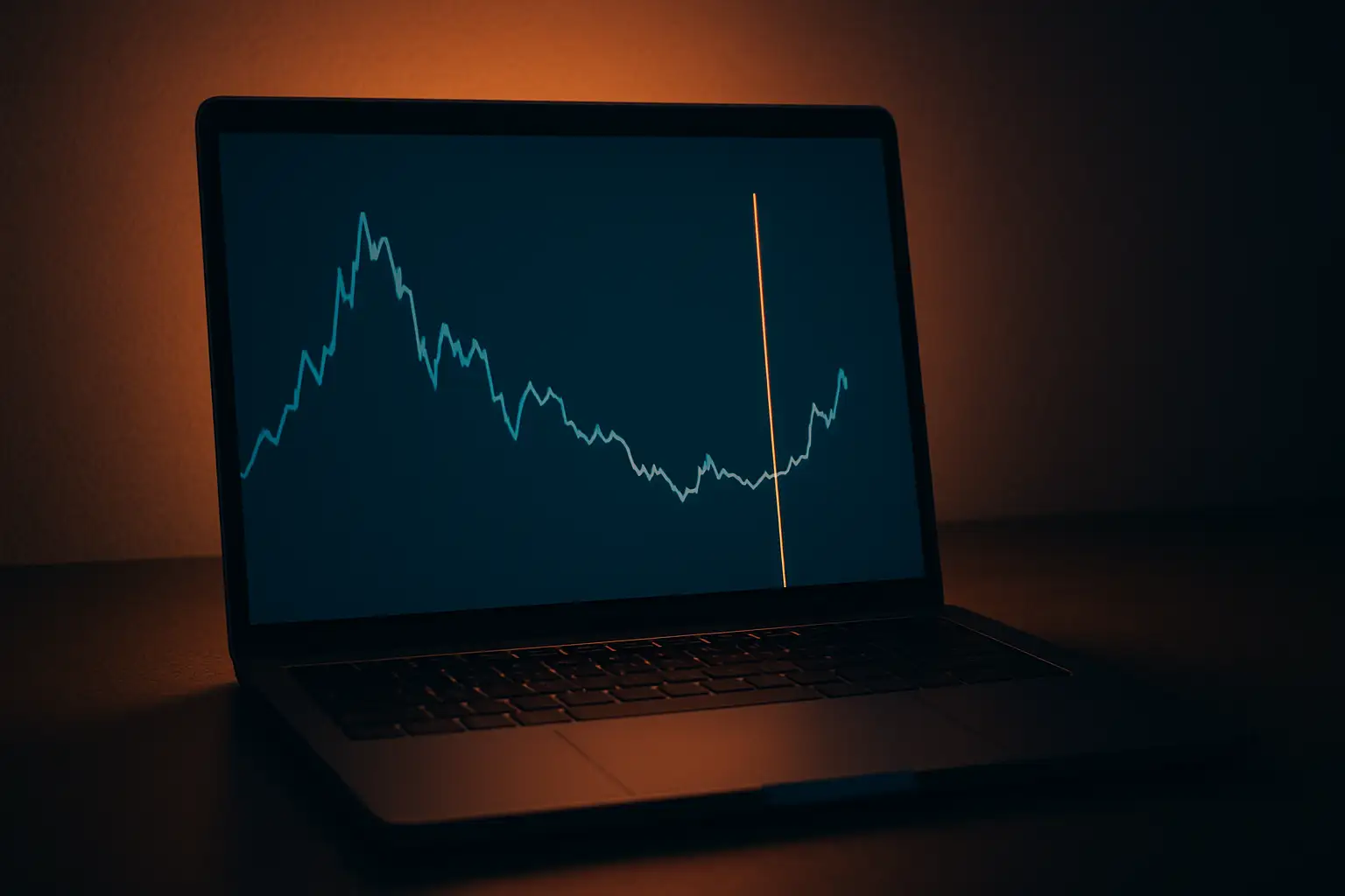 A digital trading interface showing a Dogecoin price chart with a future date marked as a settlement point