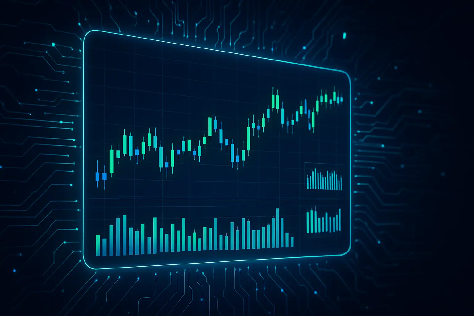 Digital chart showing rising open interest in stock perpetual futures on a crypto trading platform