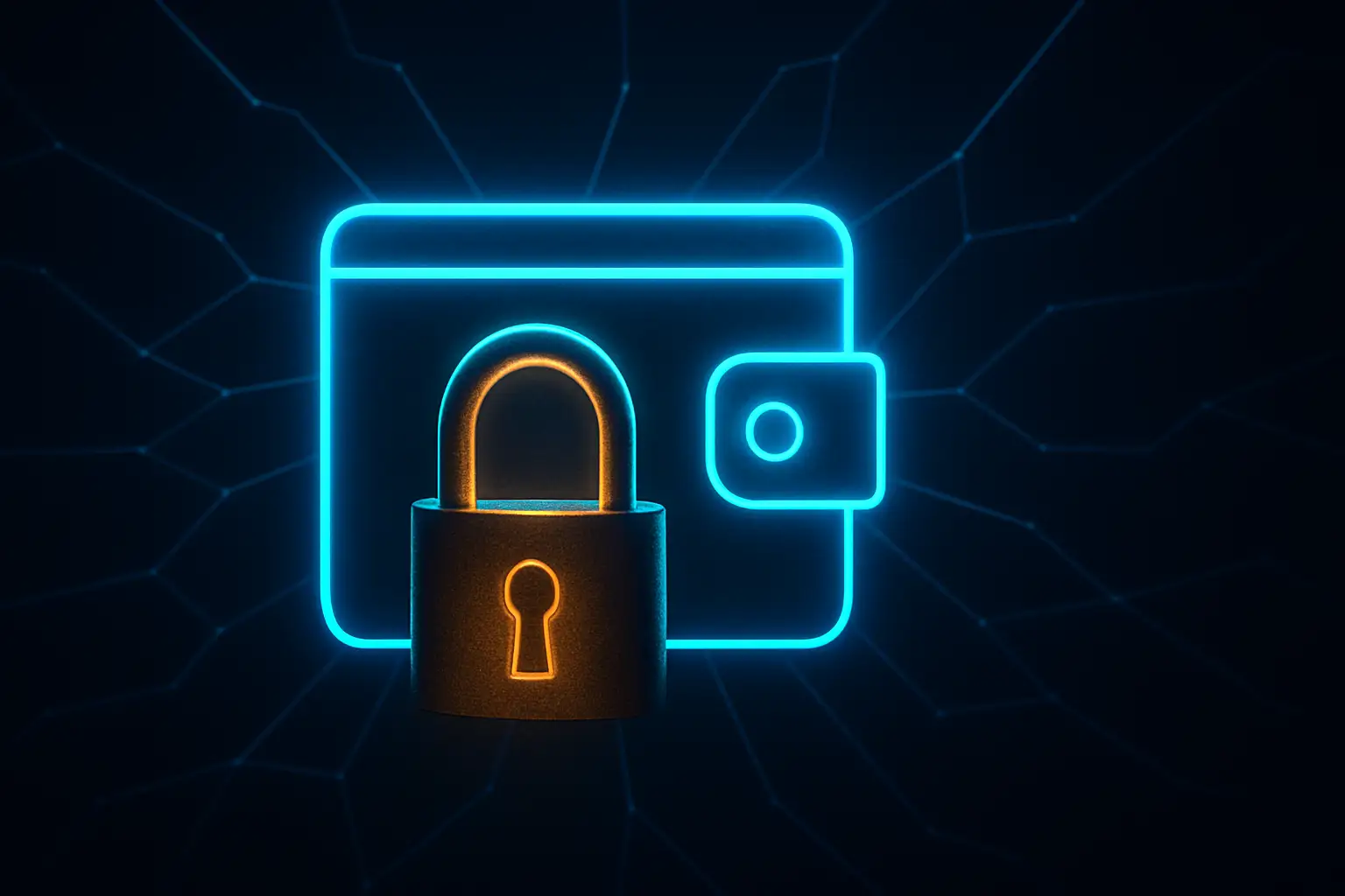 Digital crypto wallet icon overlaid on a map highlighting Iran, with a padlock symbol indicating a government freeze