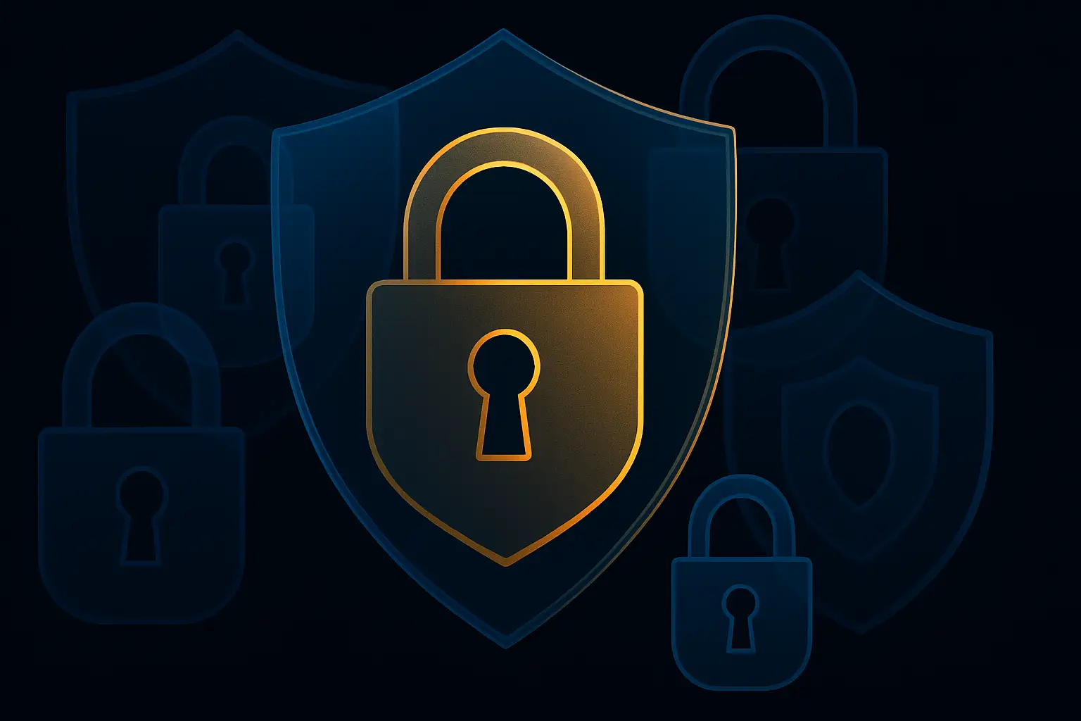 Abstract digital privacy concept with cryptographic code patterns and European regulatory symbols
