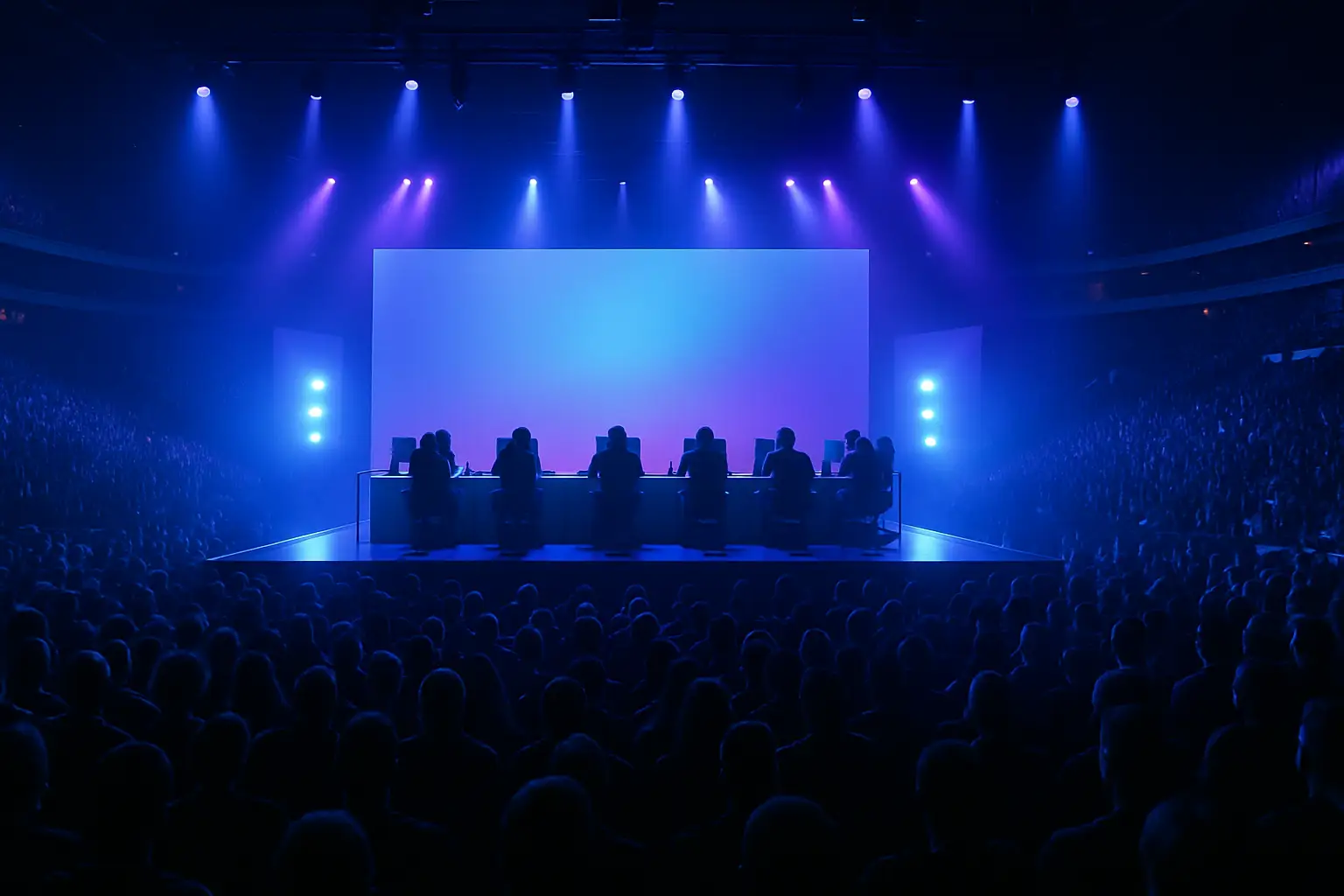 Dota 2 TI 2026 playoff stage with competitive teams on a large esports arena stage