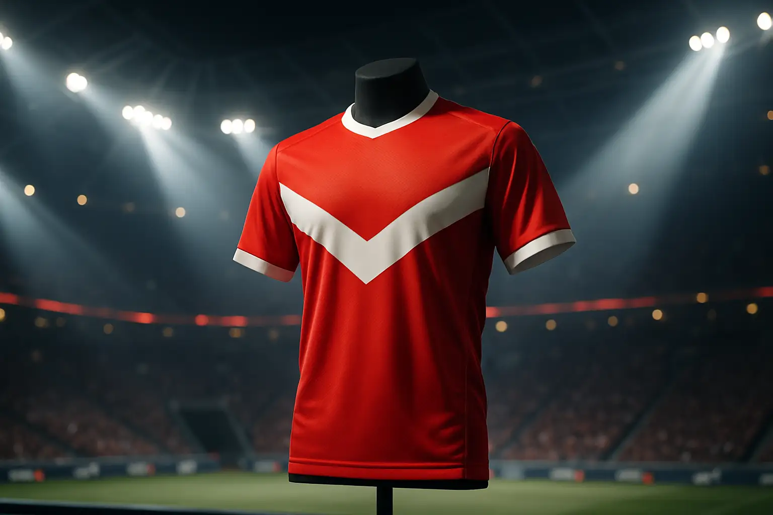 Team Korea esports uniform for the 2026 Asian Games displayed on a mannequin in a modern arena setting