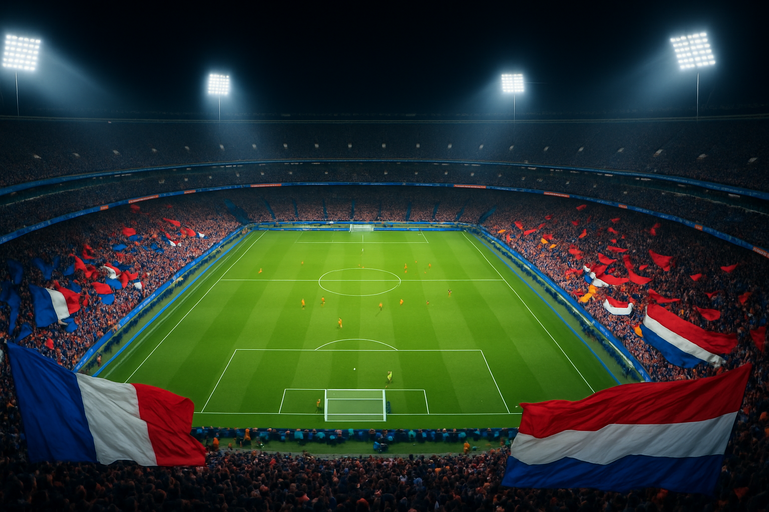 Football stadium filled with fans during a 2026 FIFA World Cup group stage match