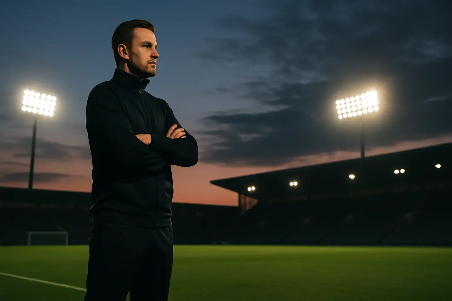 France football manager standing on the touchline during an international match