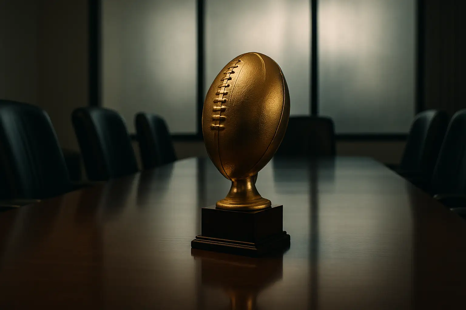 FIFA World Cup trophy on a dark background symbolizing commercial uncertainty