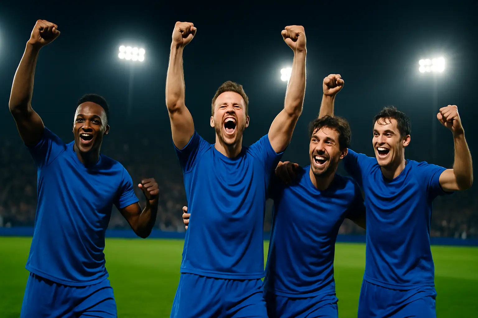 France football players celebrating a goal against Sweden