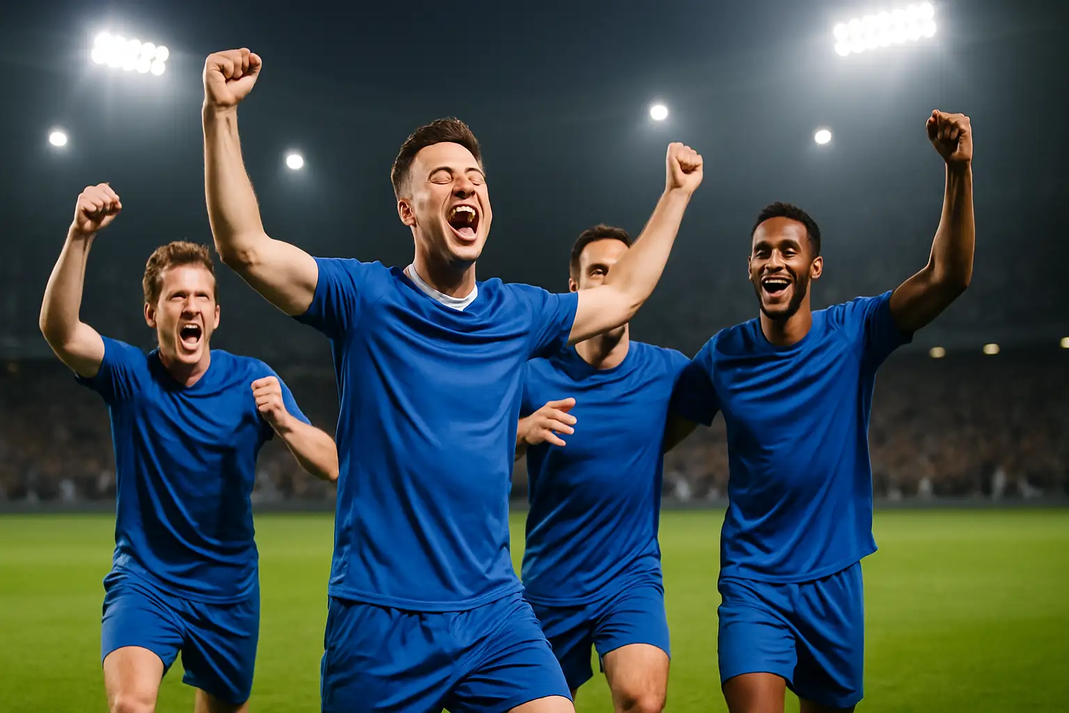 France players celebrating a goal against Sweden in an international match