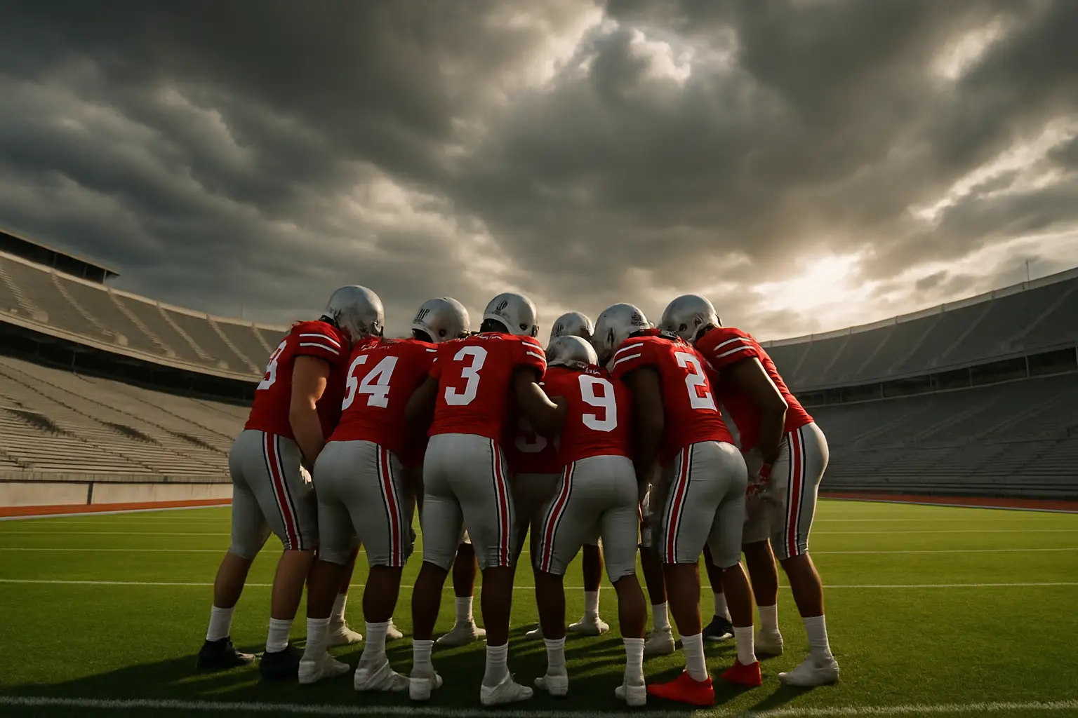 New Mexico Lobos football players on the field during a game