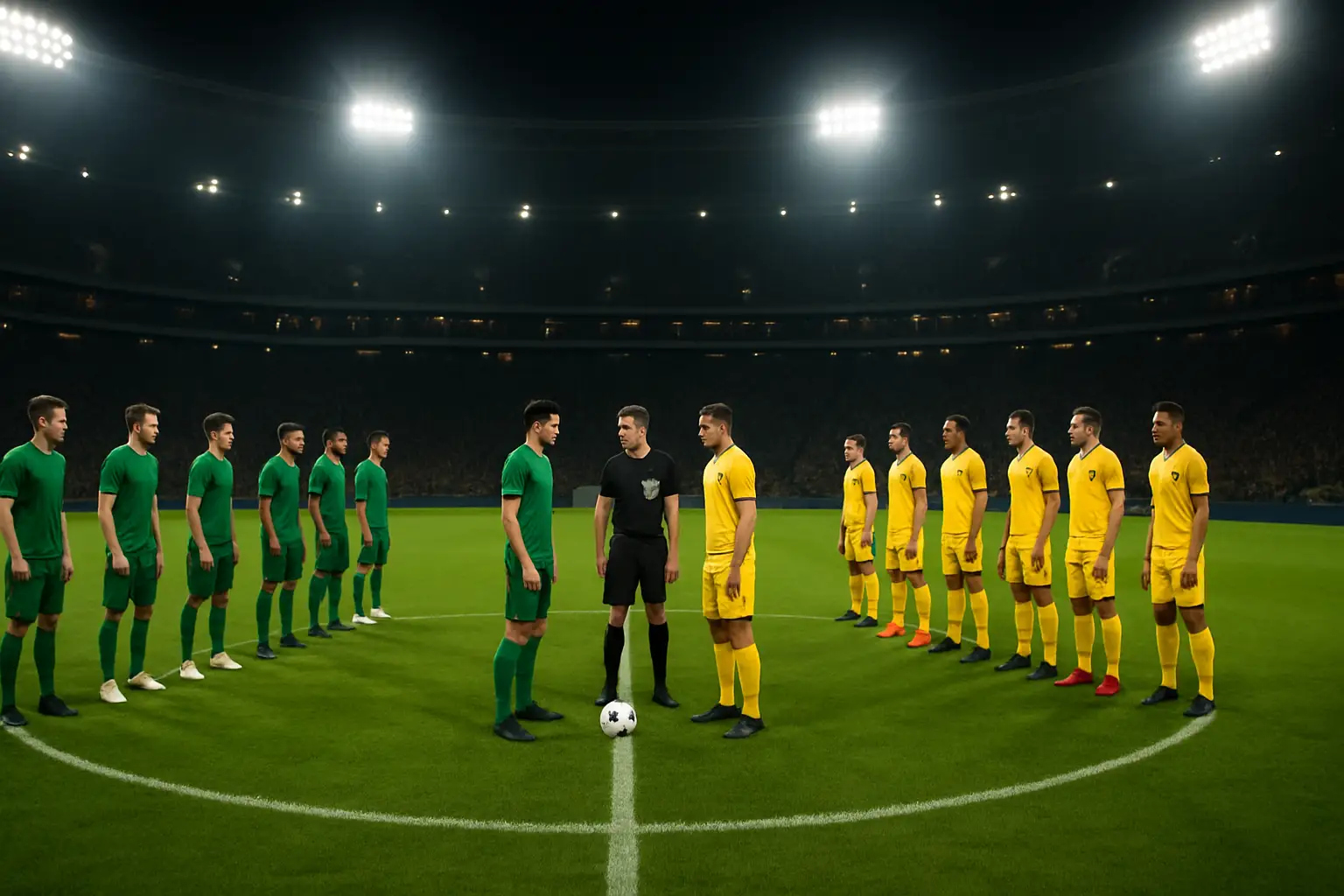 Mexico and Ecuador players facing off on the pitch during the FIFA World Cup 2026 Round of 32