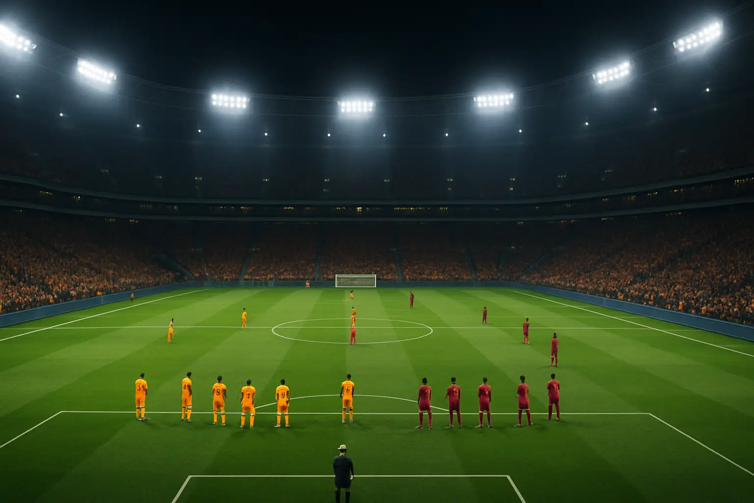 Netherlands and Morocco players competing on the pitch at the 2026 FIFA World Cup