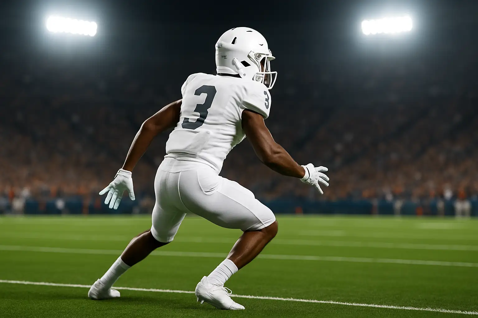 Penn State football safety in coverage during a college football game