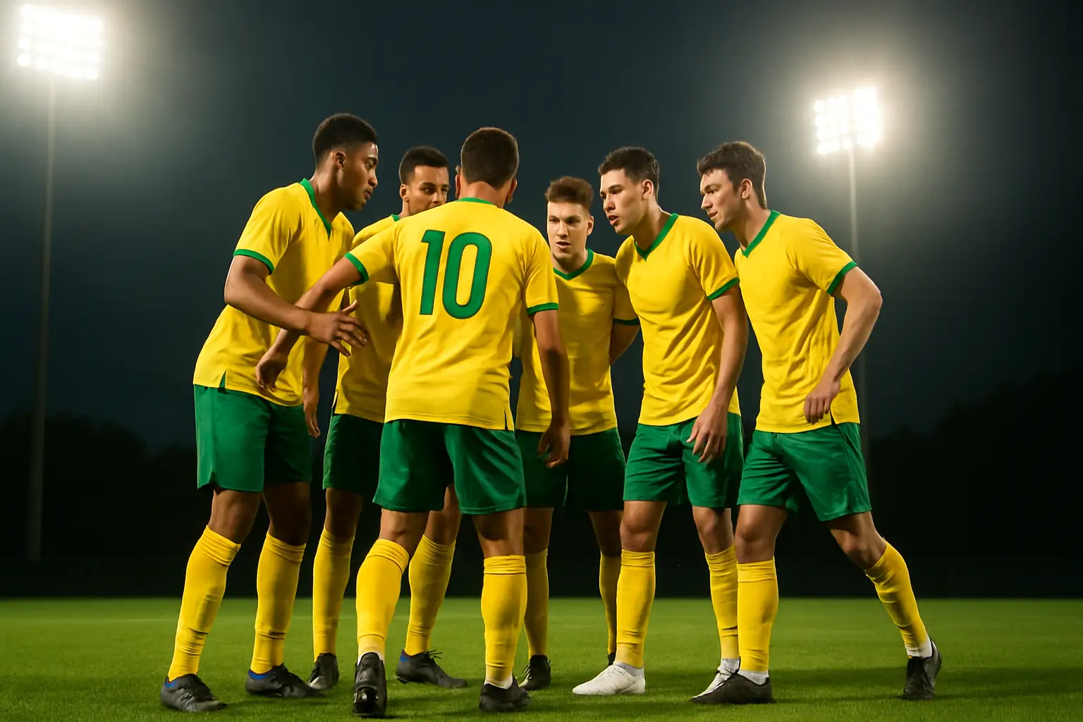 Australia Socceroos players on the pitch during an international football match