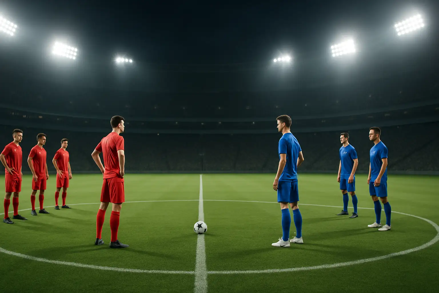 Spain and Belgium players facing off on a football pitch during a major international match