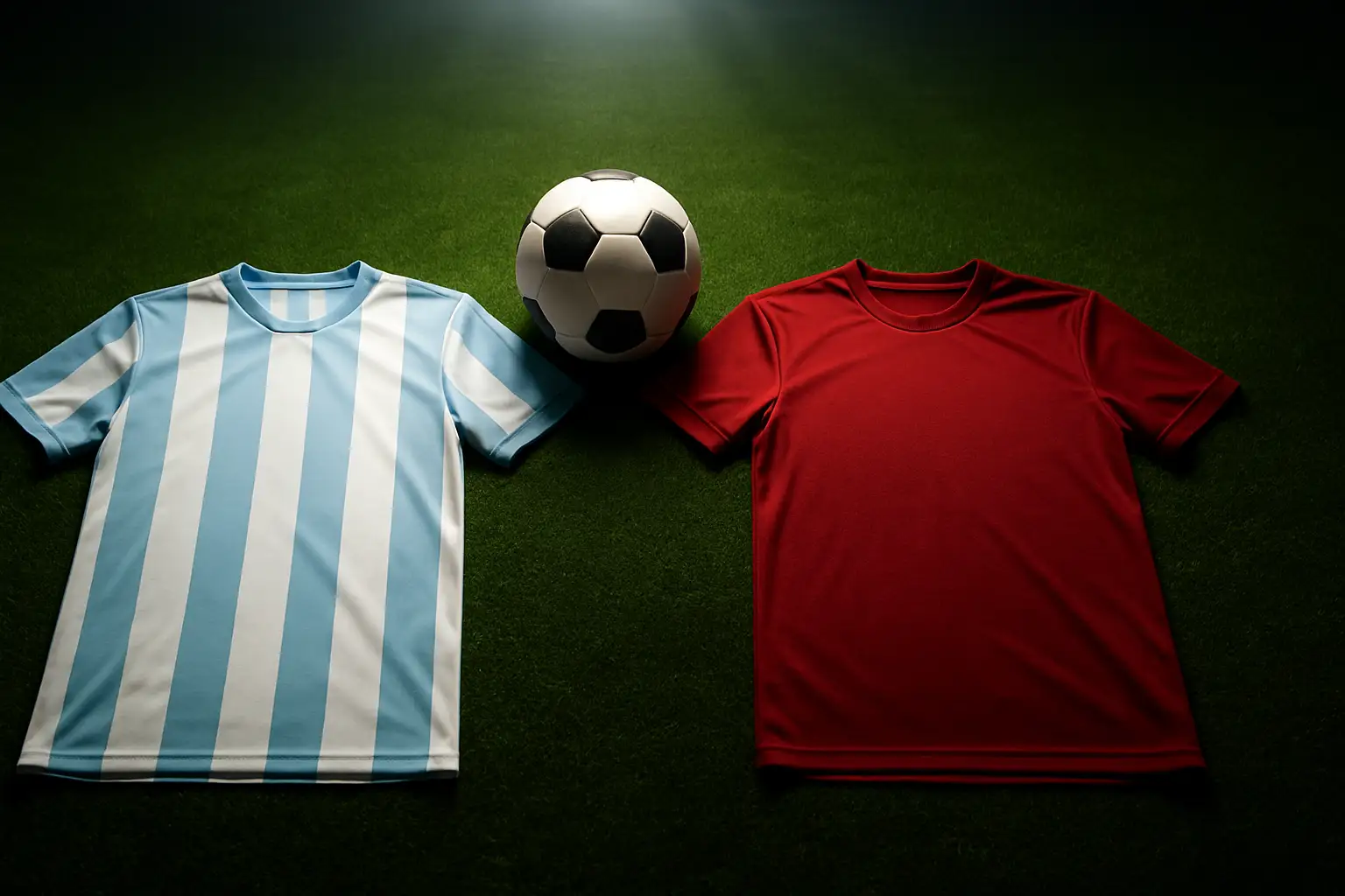 Uruguay and Spain national football team jerseys side by side ahead of their World Cup 2026 clash