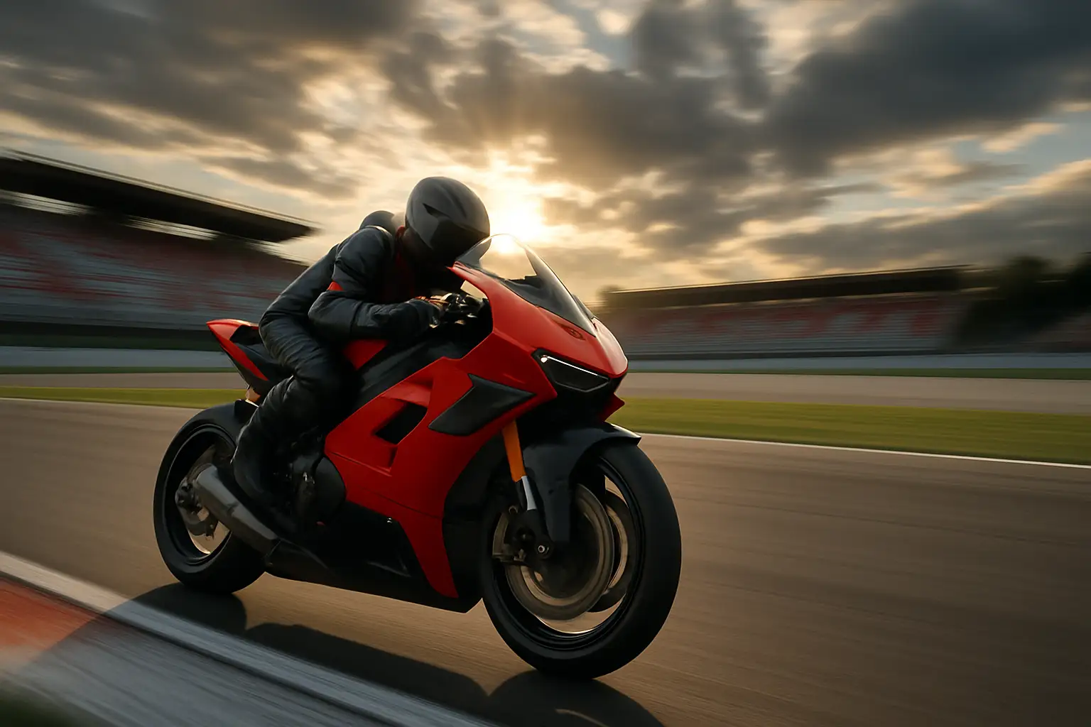 Aprilia RS-GP MotoGP bike on track at speed during a grand prix weekend