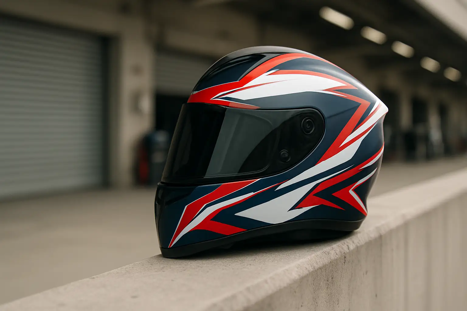 MotoGP rider helmet and pit lane garage representing contract and transfer debate