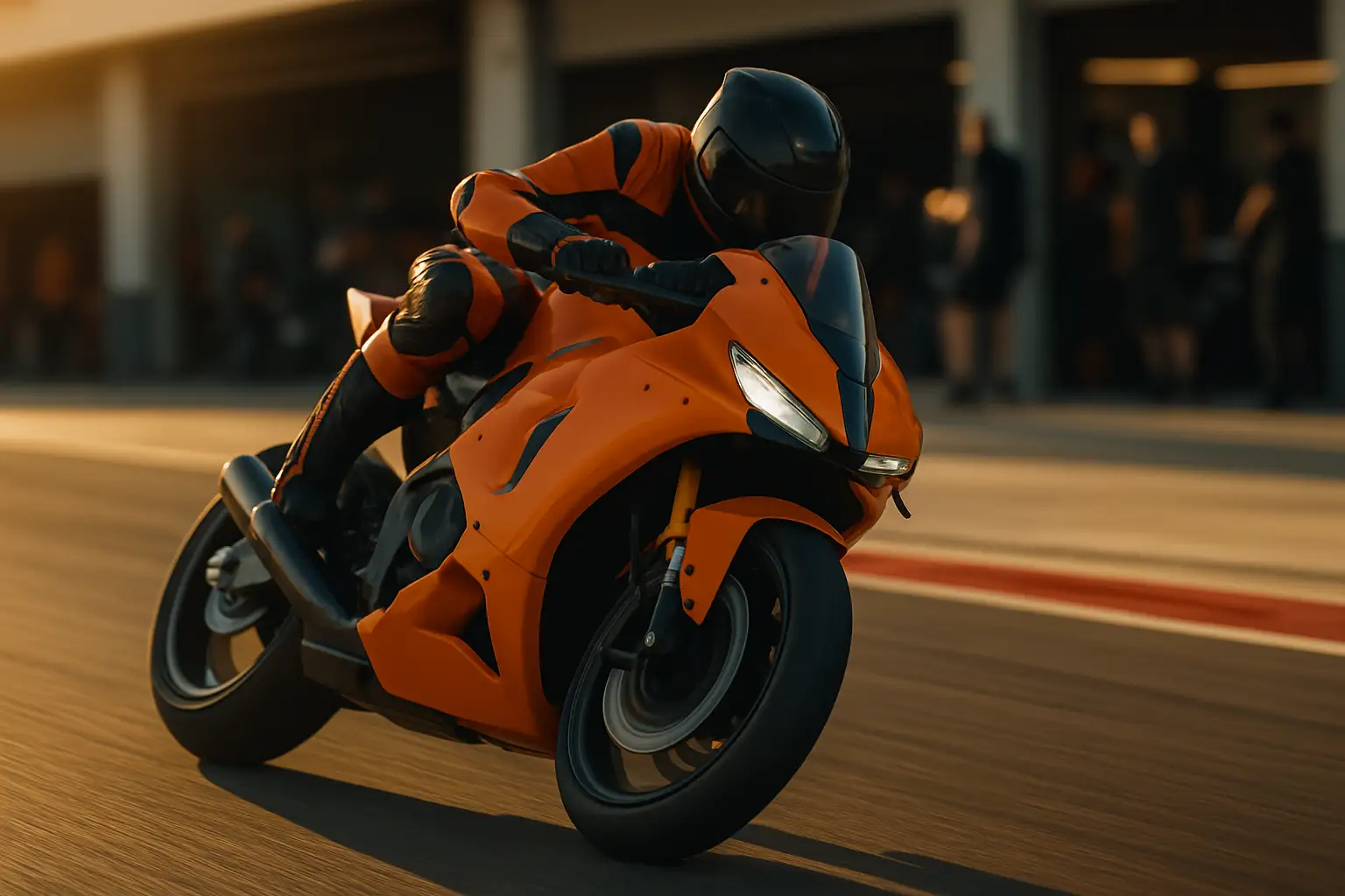 KTM MotoGP bike on track at Aragon circuit during a competitive session