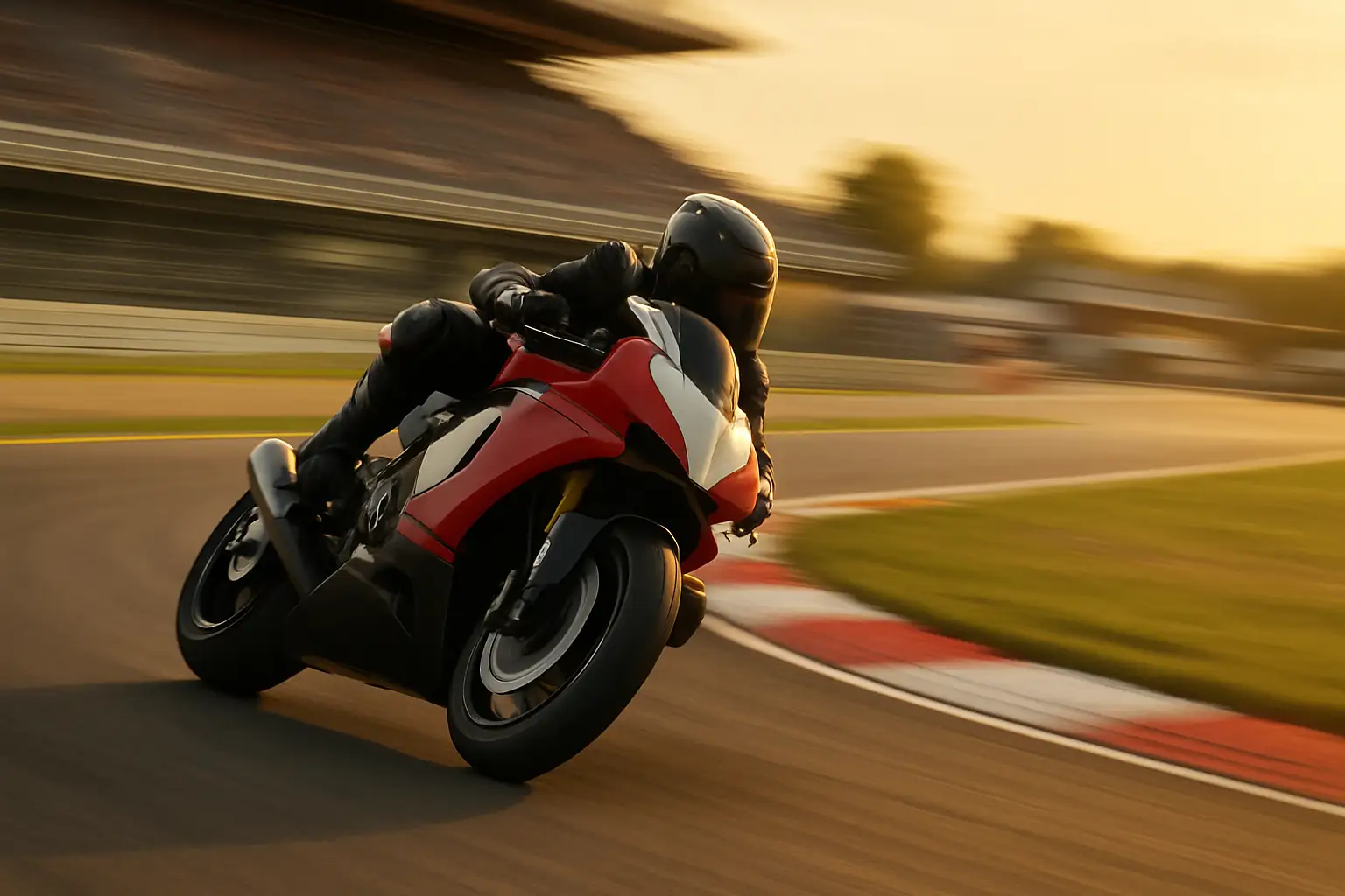 MotoGP rider leaning through a tight corner at the Sachsenring circuit during Friday practice