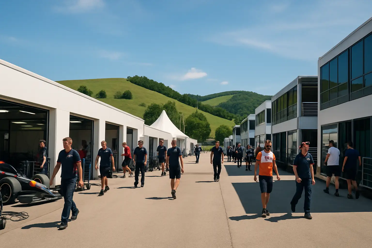 MotoGP riders and team personnel gathered in the paddock at the Czech Republic Grand Prix venue on Media Day