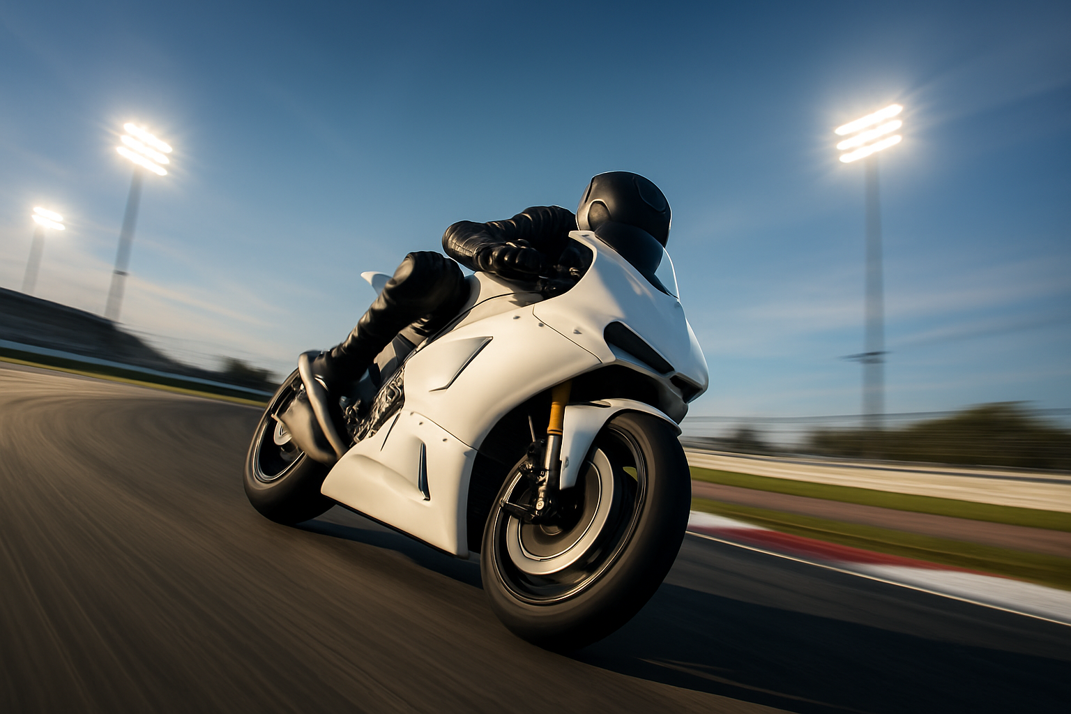 MotoGP prototype motorcycle racing on a grand prix circuit