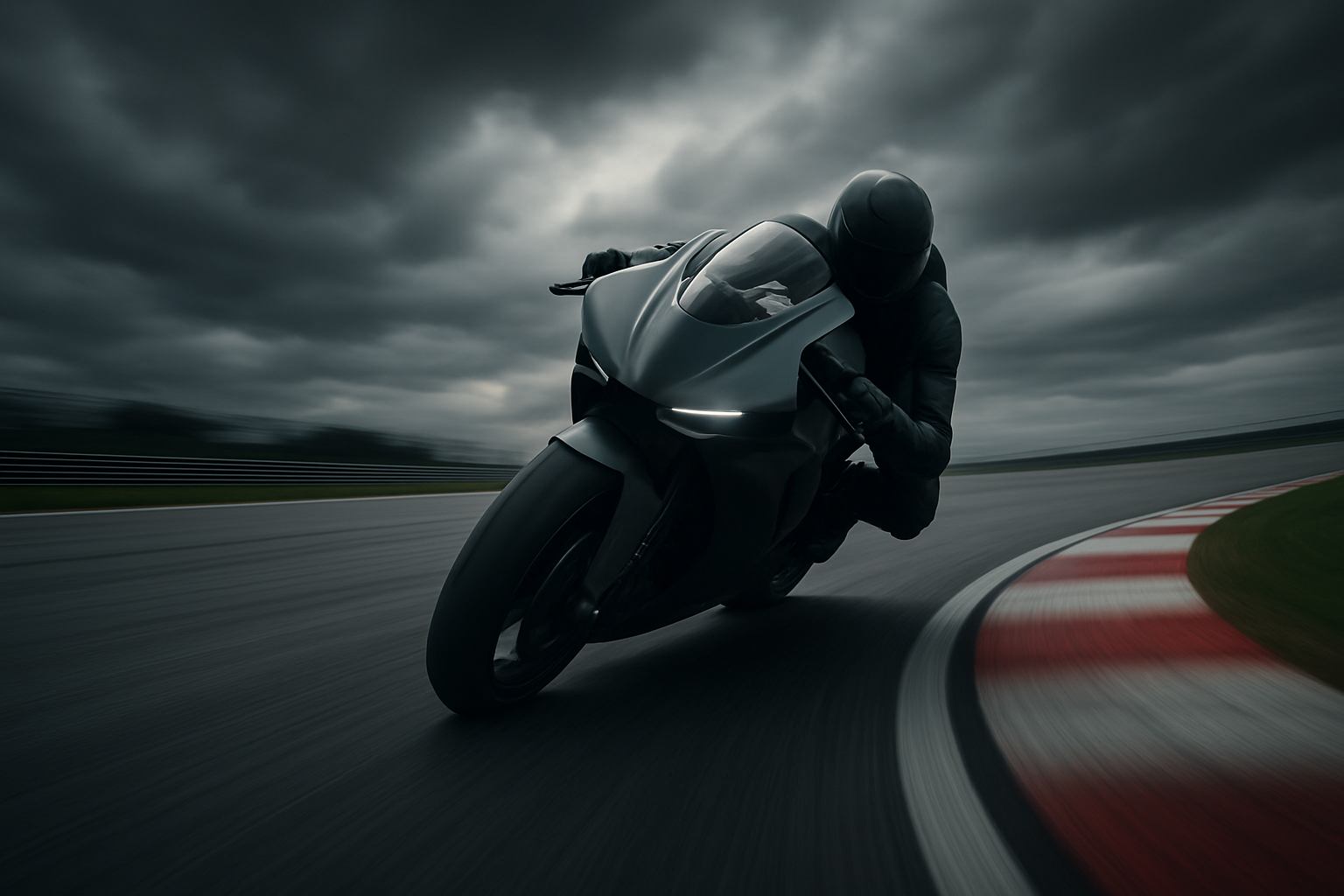 MotoGP prototype motorcycle racing on a circuit at high speed