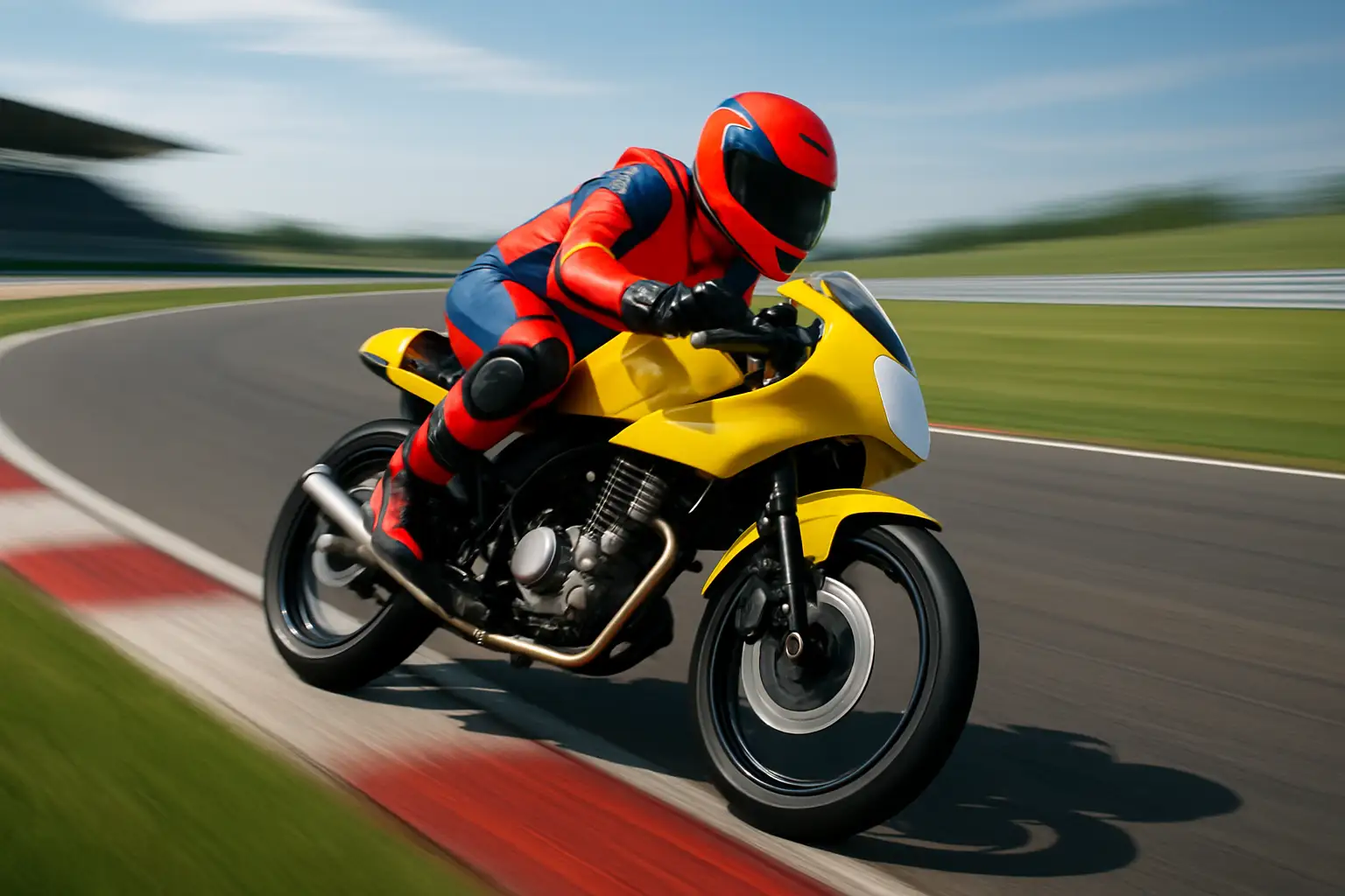 A small racing motorcycle on a Grand Prix circuit representing the Moto3 class