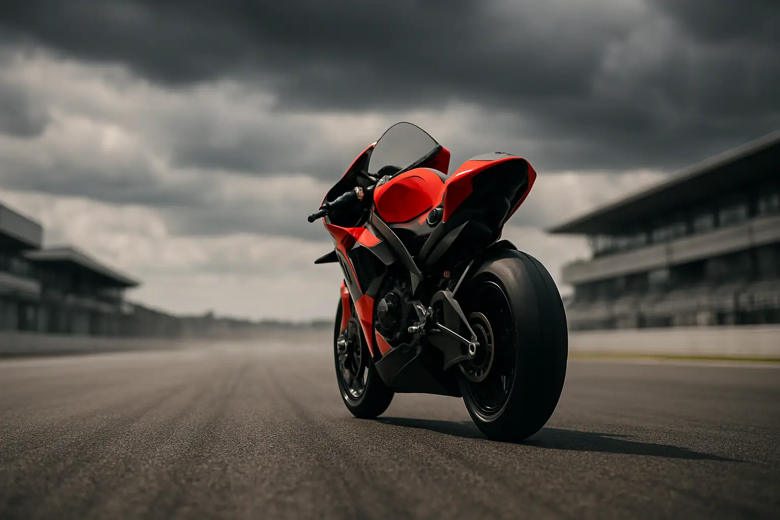 MotoGP prototype motorcycle on track during a pre-season test session