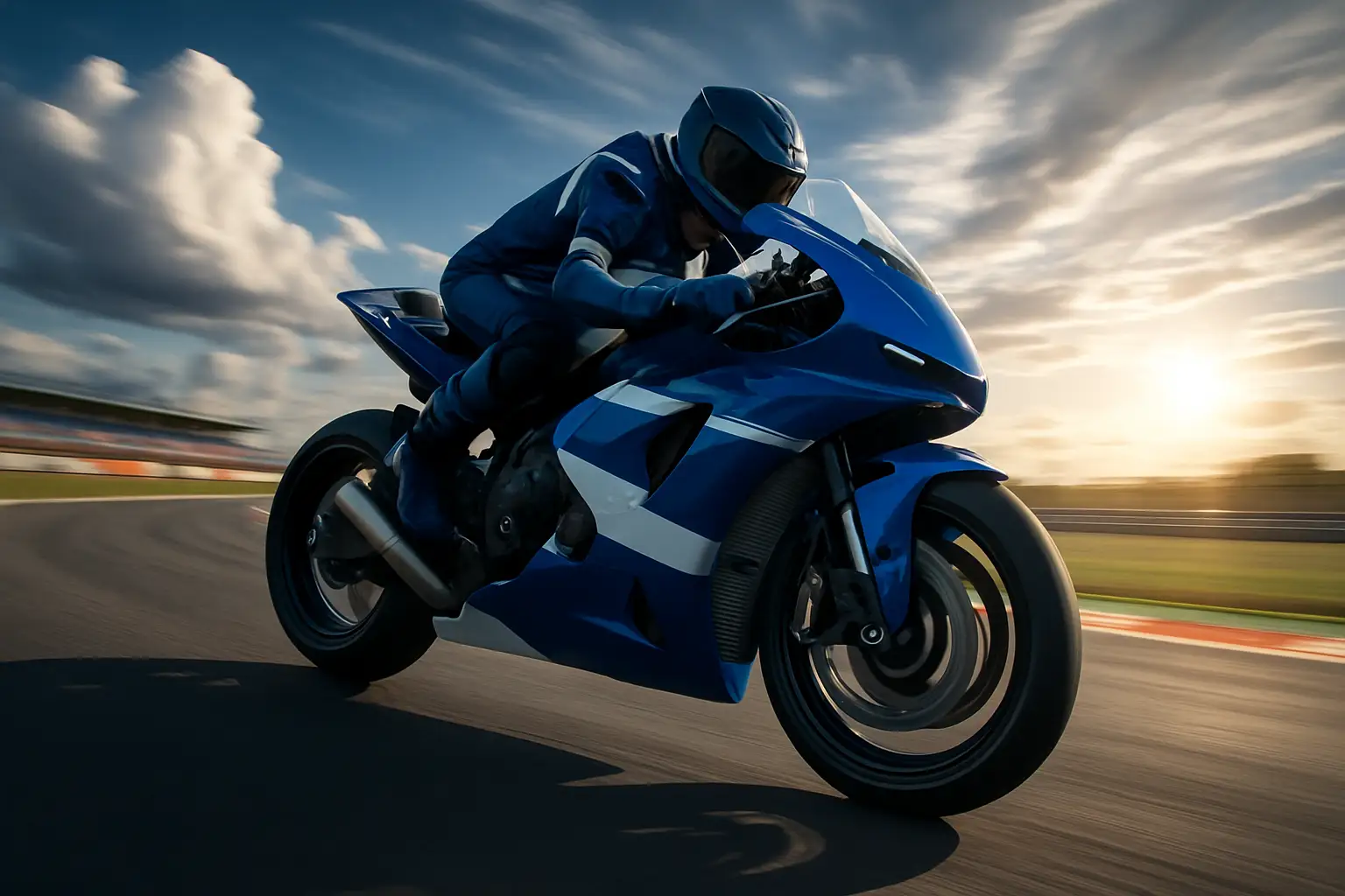 Yamaha MotoGP factory bike on track during a race weekend